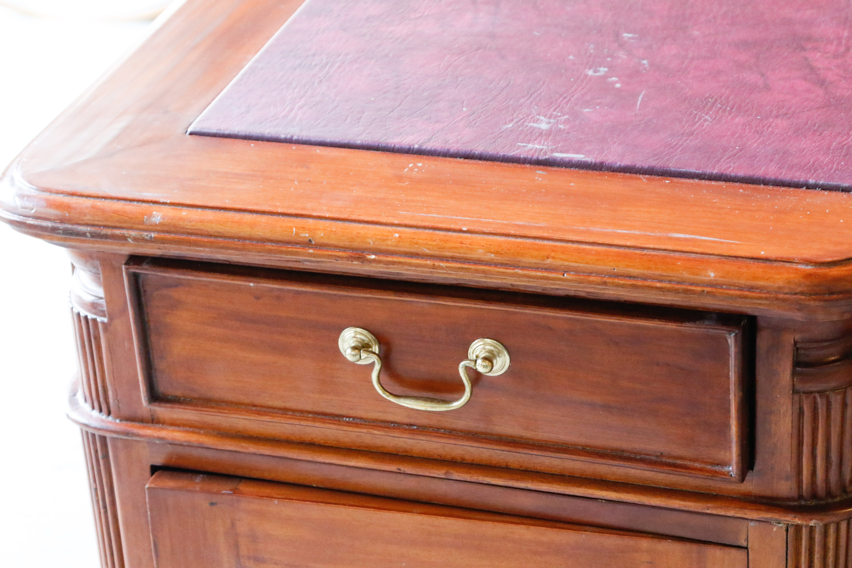 Sapele Mahogany Partner's Desk