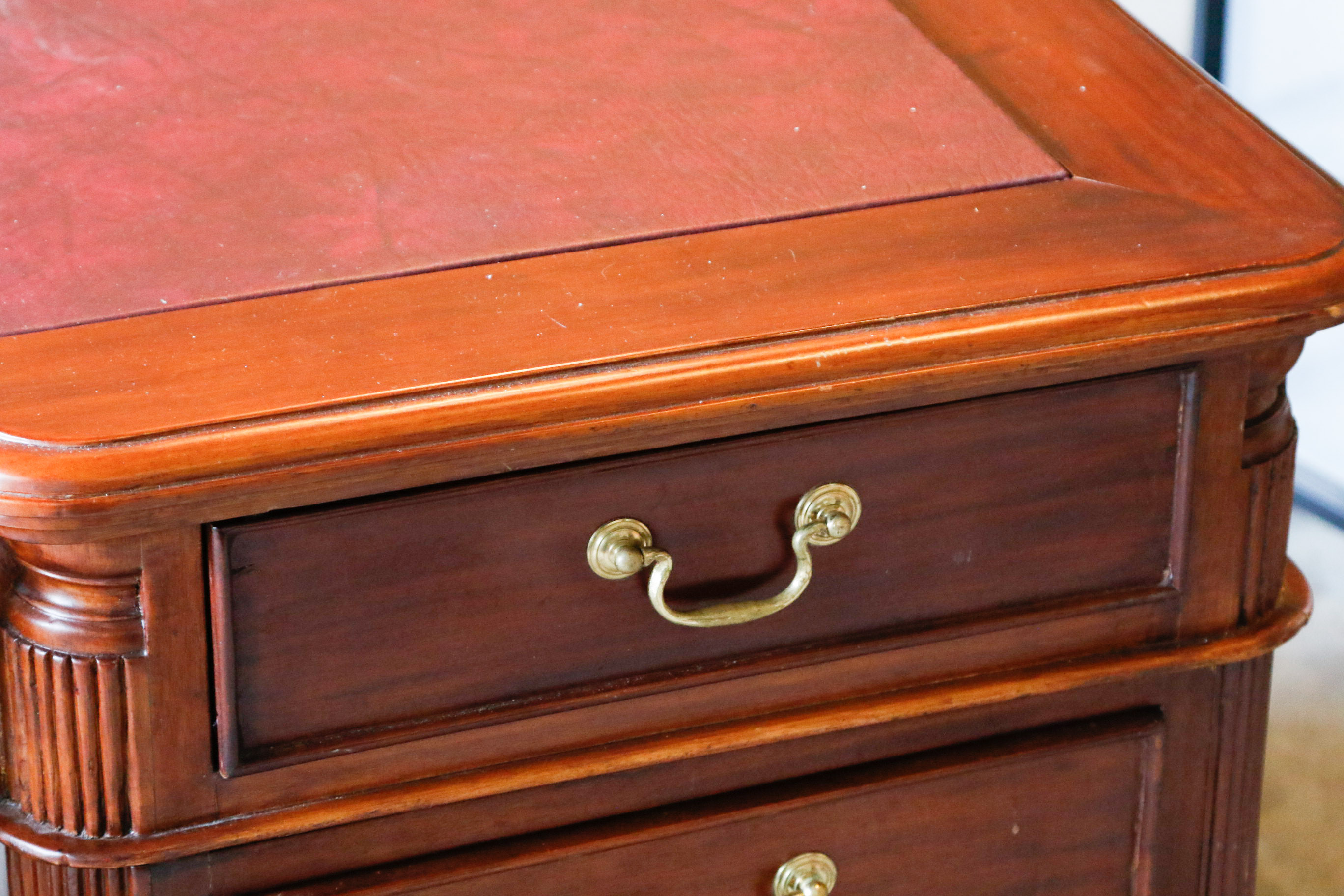 Sapele Mahogany Partner's Desk