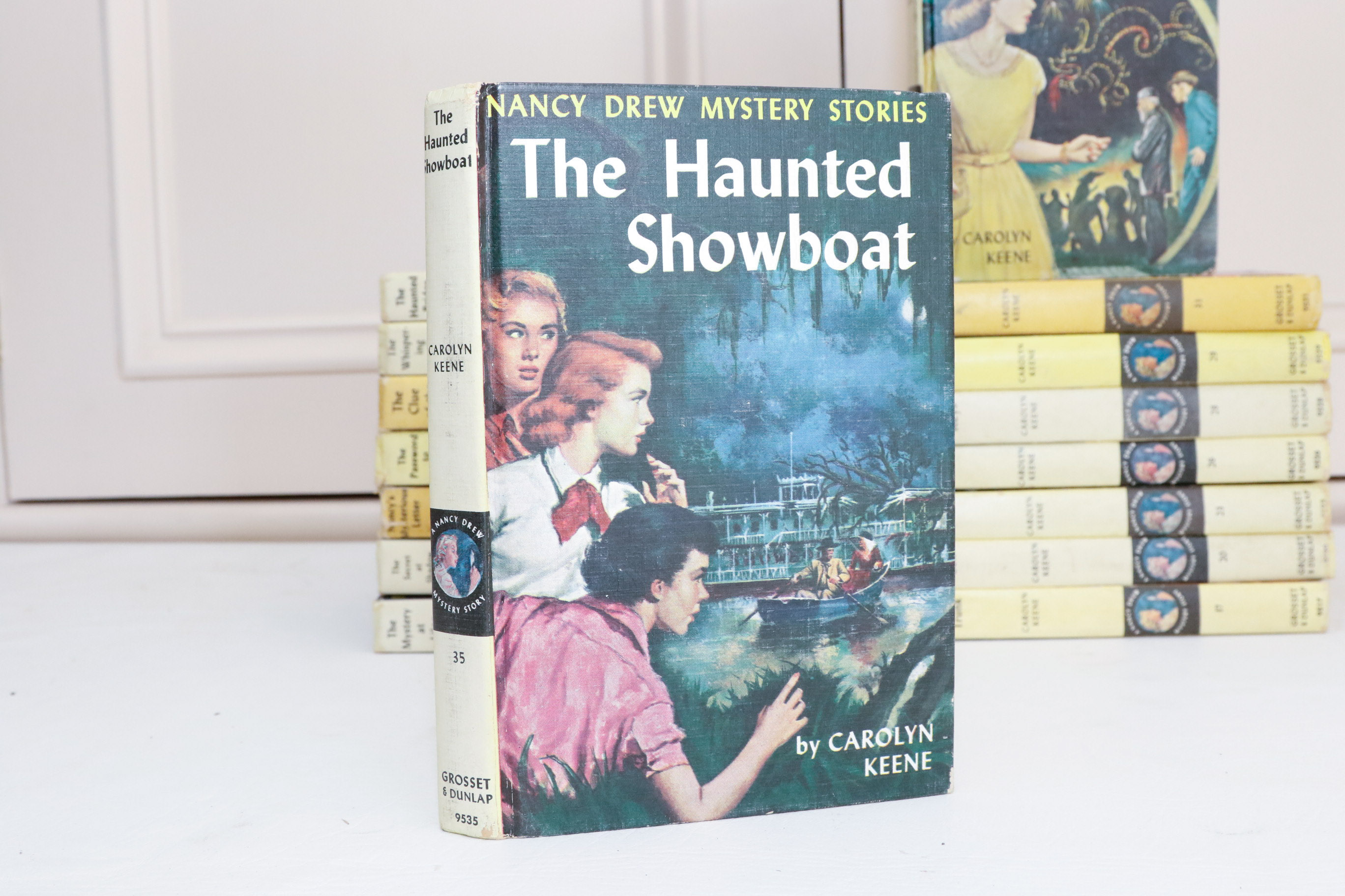 16 Yellow Spine Nancy Drew Books With Picture Covers