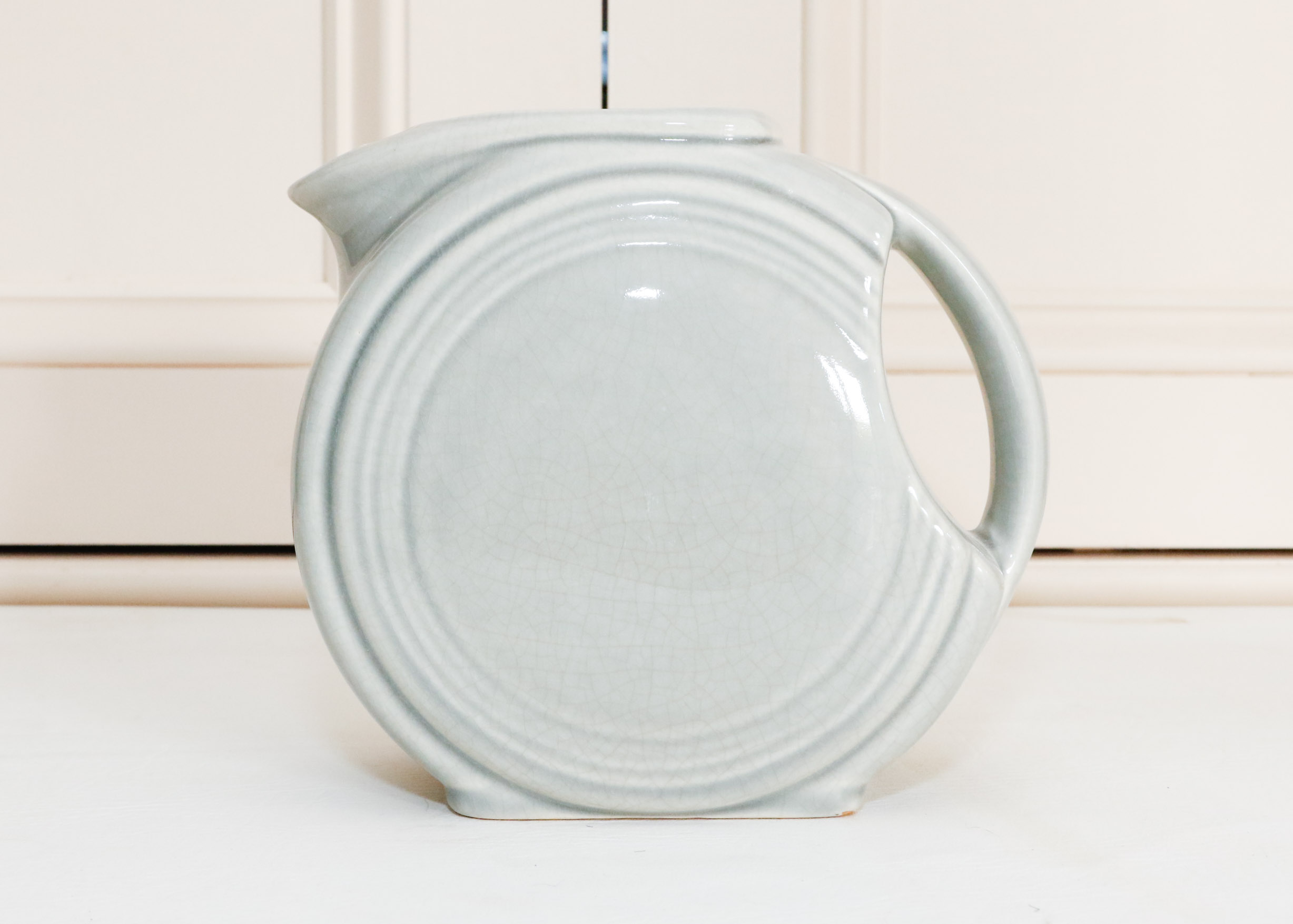 Rare Original 50's Grey Fiestaware Disc Pitcher
