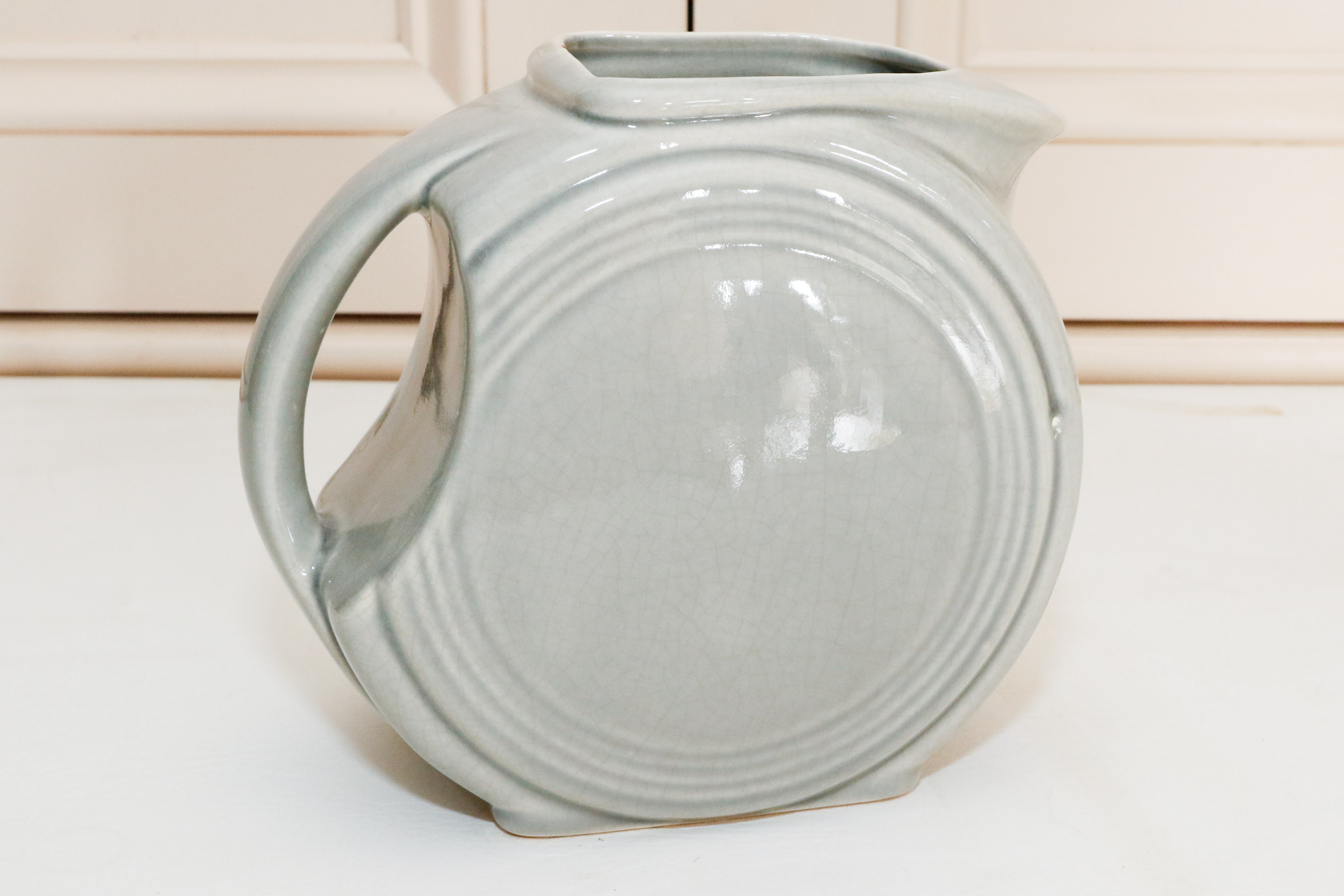 Rare Original 50's Grey Fiestaware Disc Pitcher
