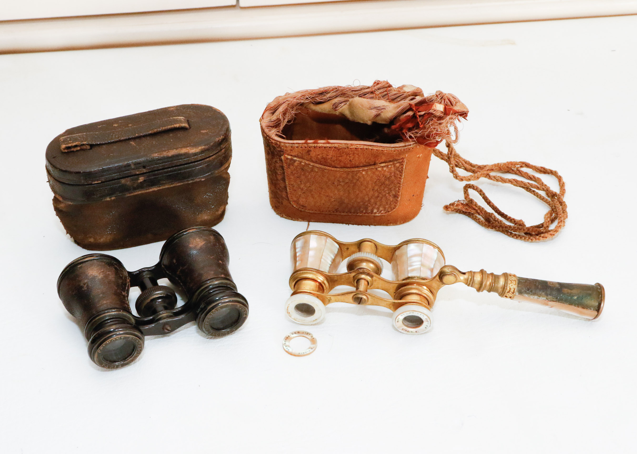 Two Pair of Antique Opera Glasses in Original Cases