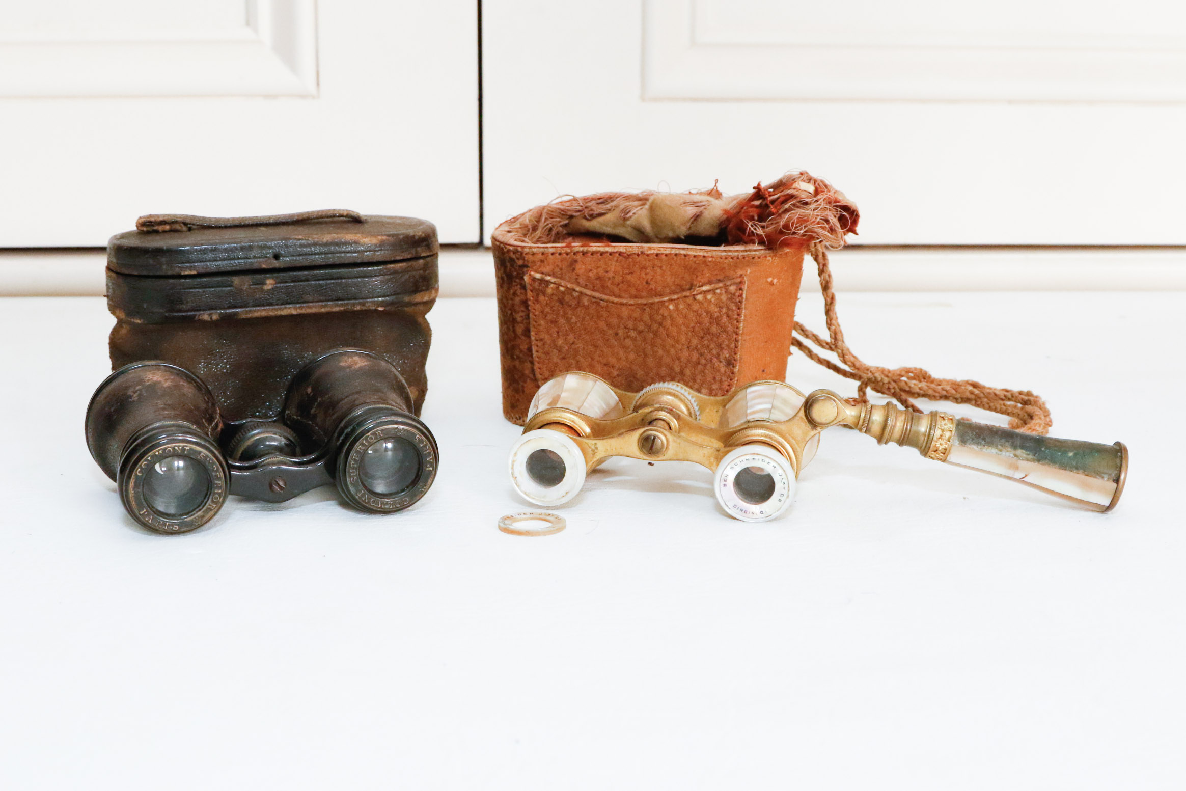 Two Pair of Antique Opera Glasses in Original Cases