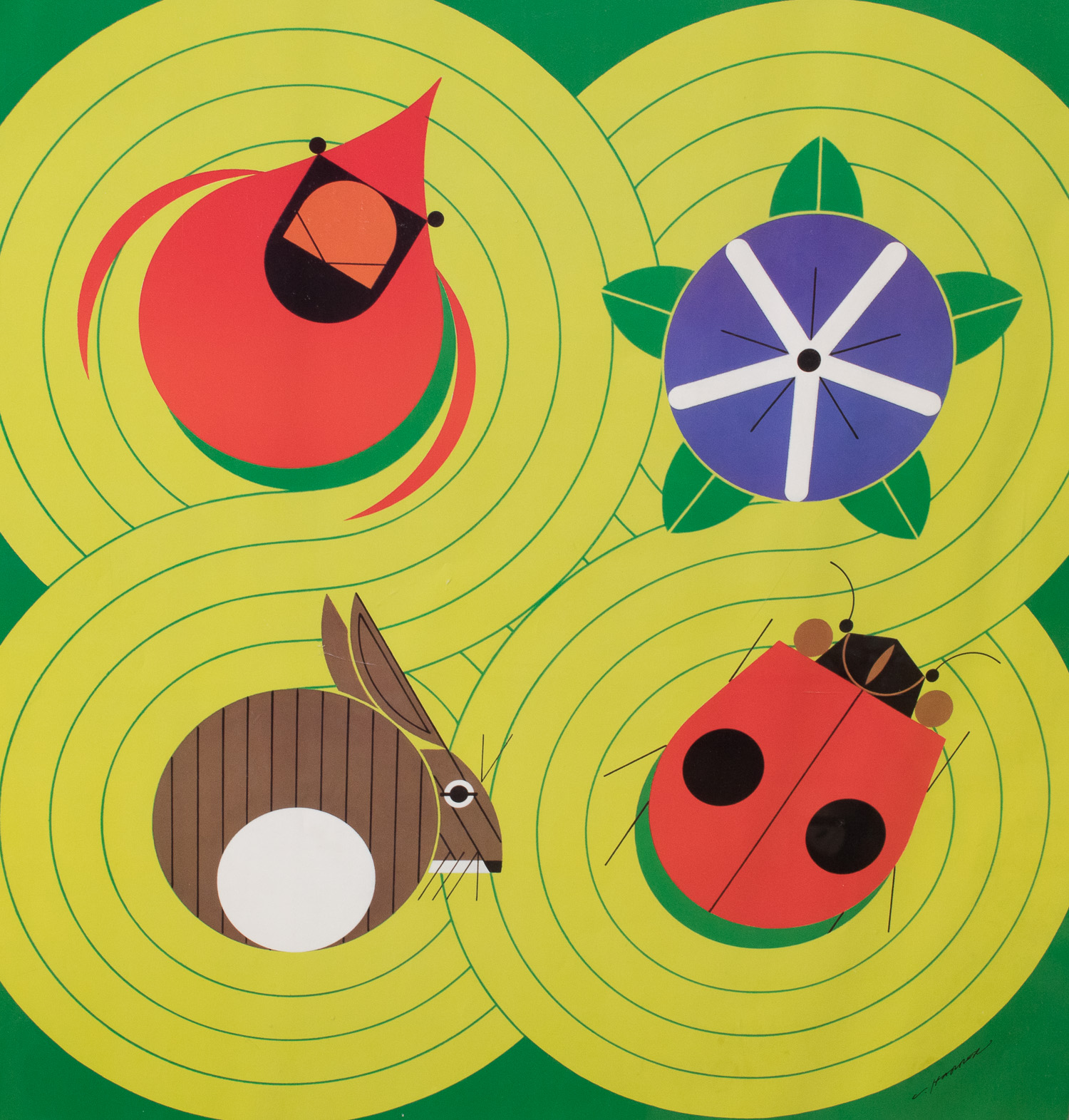 Group of Charley Harper and Cincinnati Posters