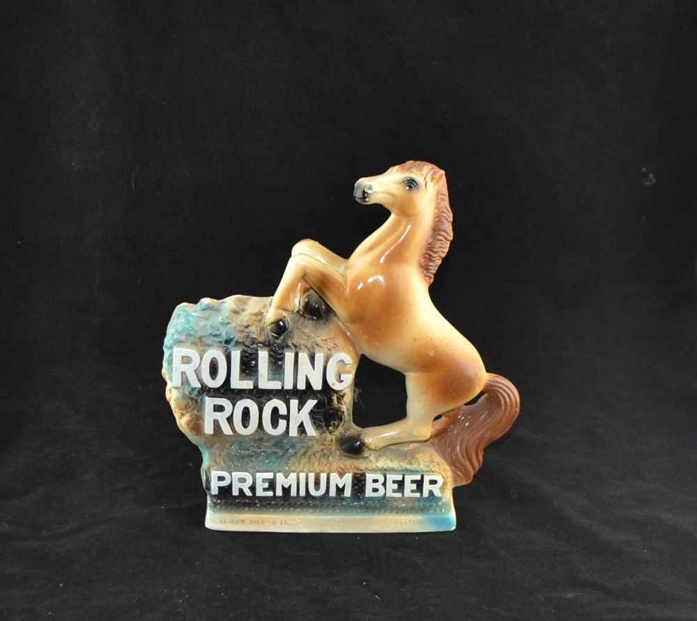 1950's Rolling Rock Beer Chalkware Figure