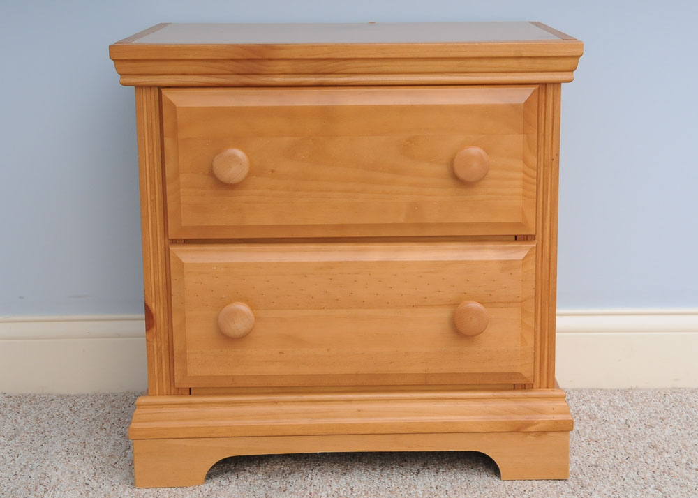 Blonde Wood End Table