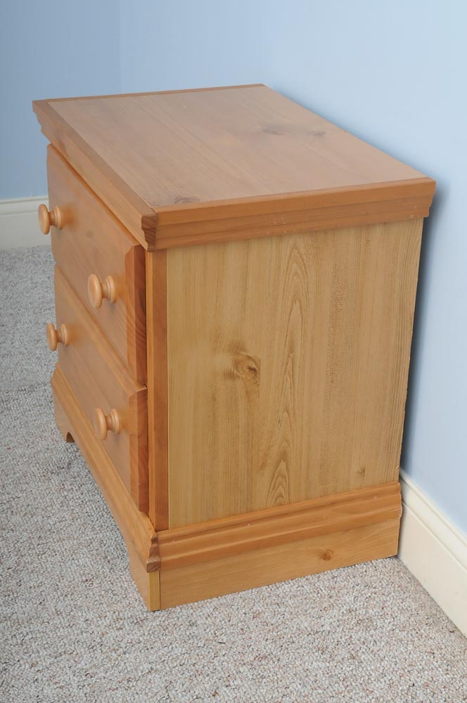 Blonde Wood End Table