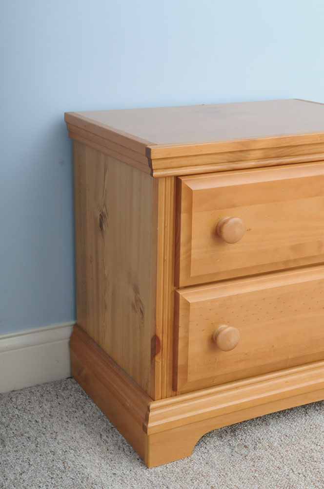Blonde Wood End Table