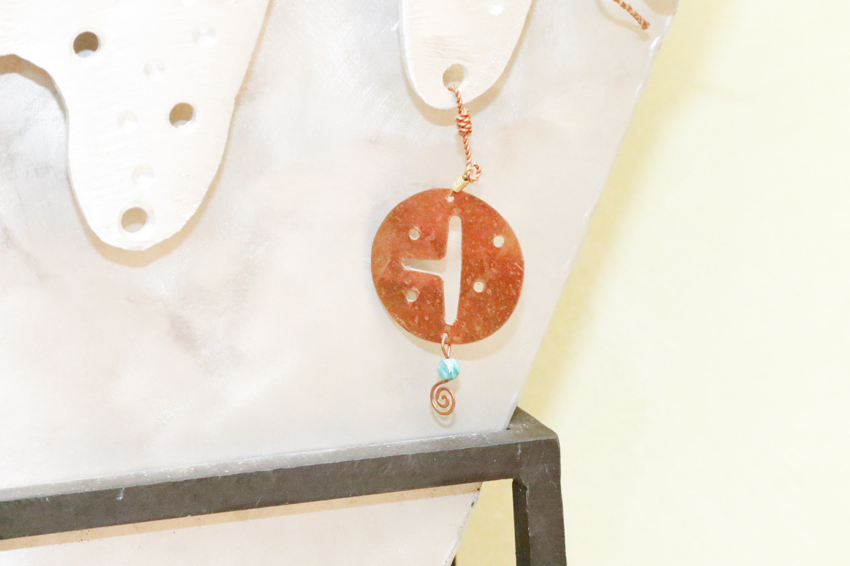 Abstract Metal Vase and Sconce Set by Edward Casagrande