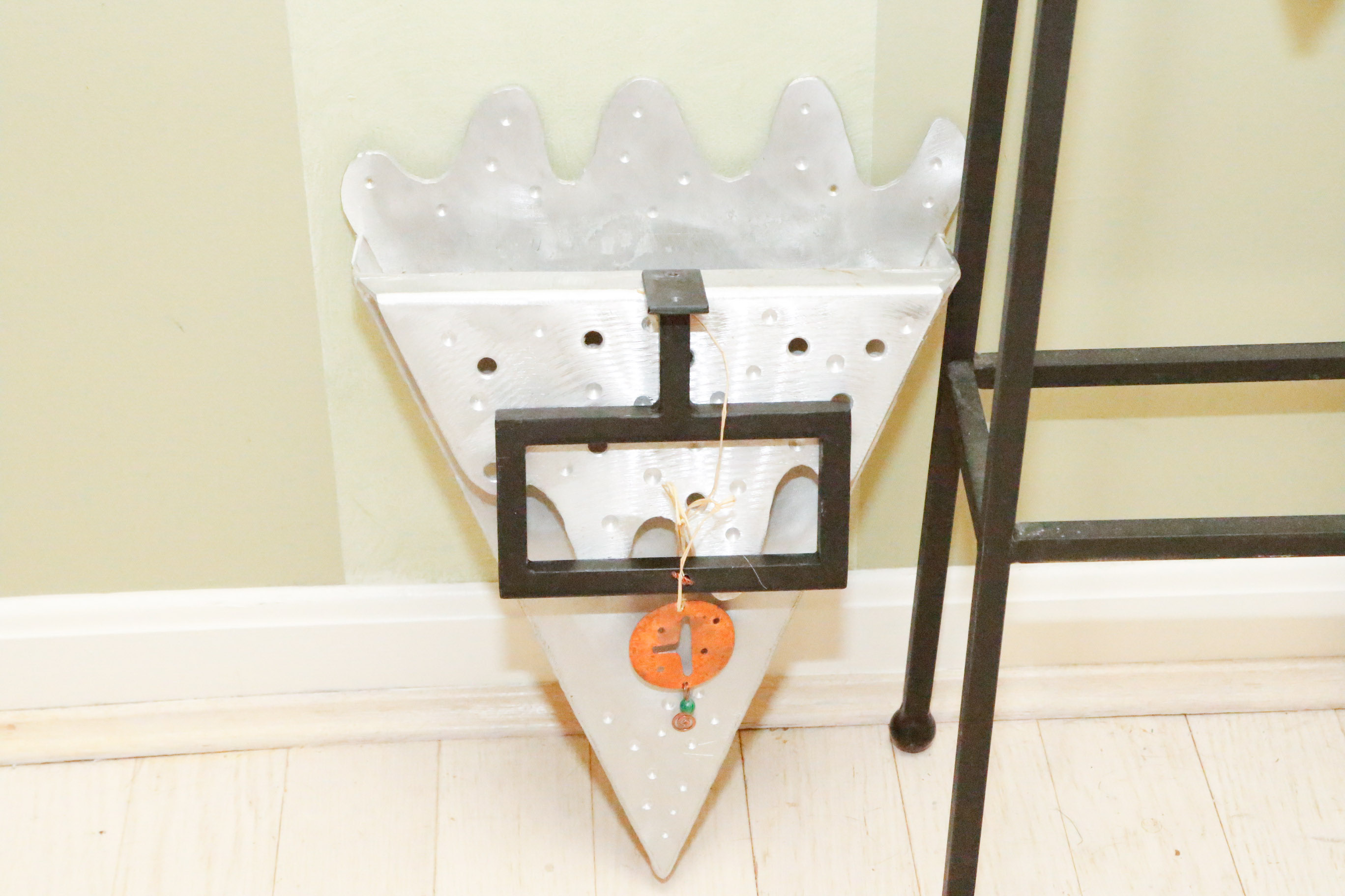 Abstract Metal Vase and Sconce Set by Edward Casagrande