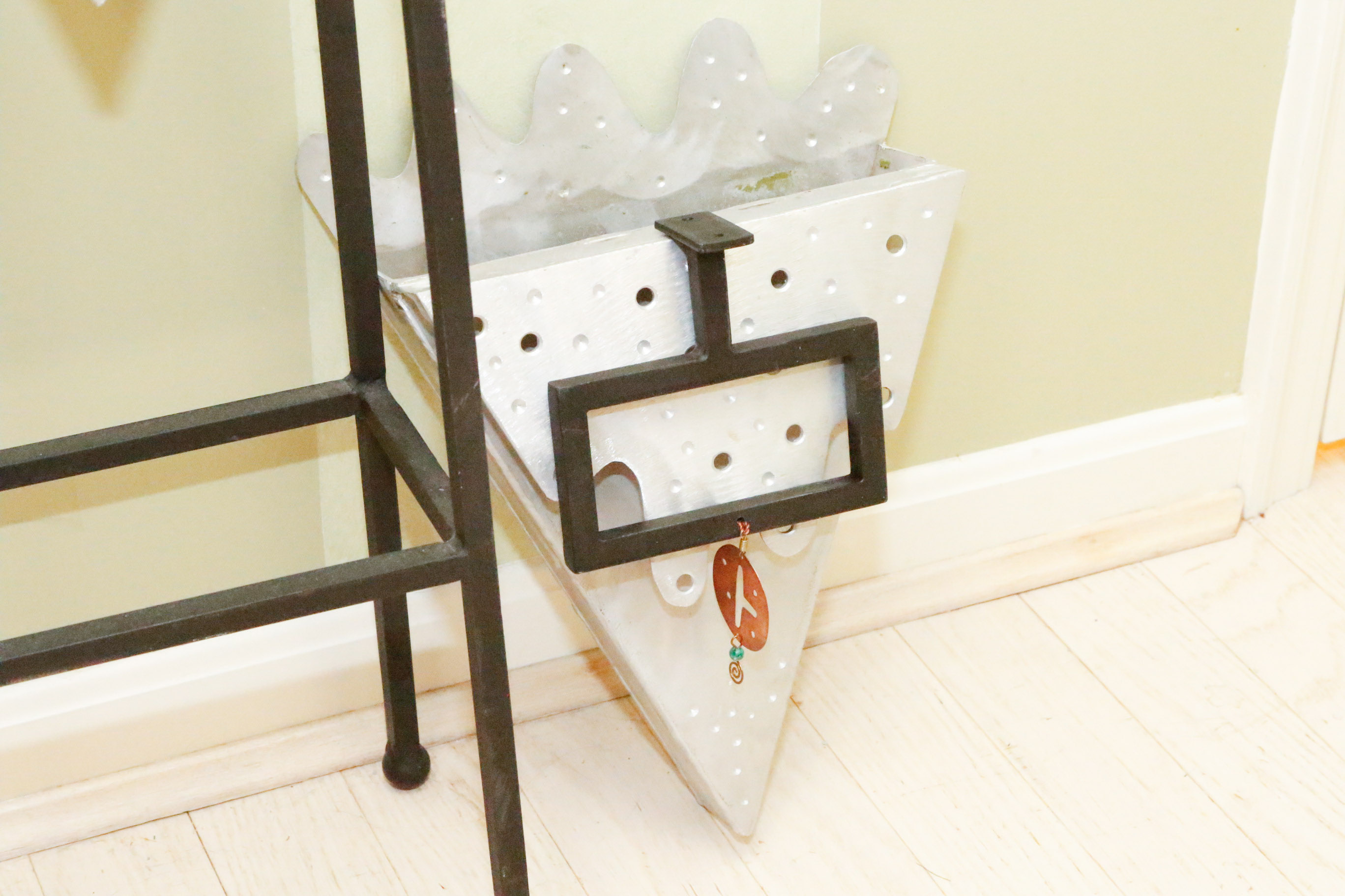 Abstract Metal Vase and Sconce Set by Edward Casagrande