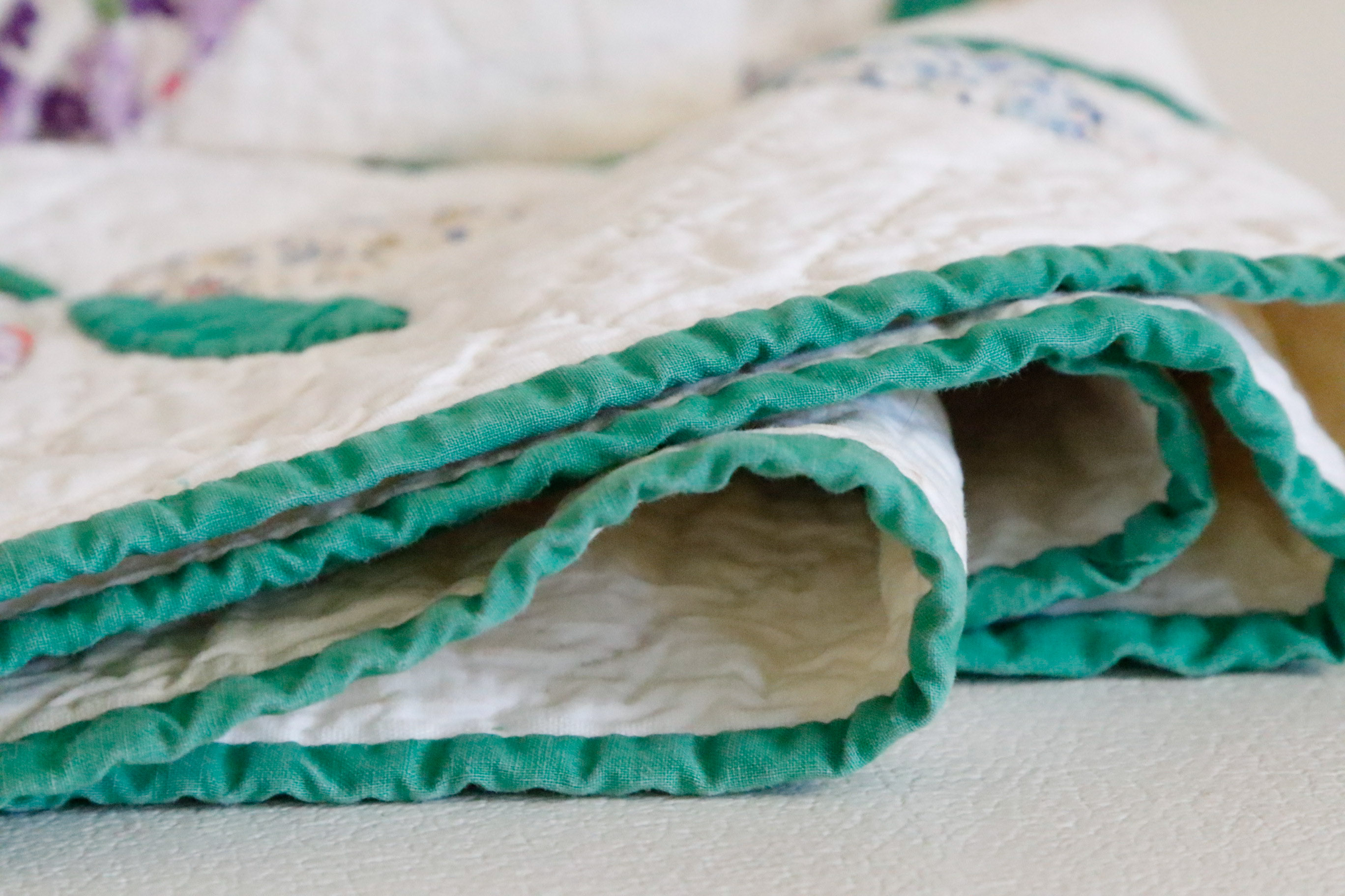 Handmade Vine and Flower Quilt