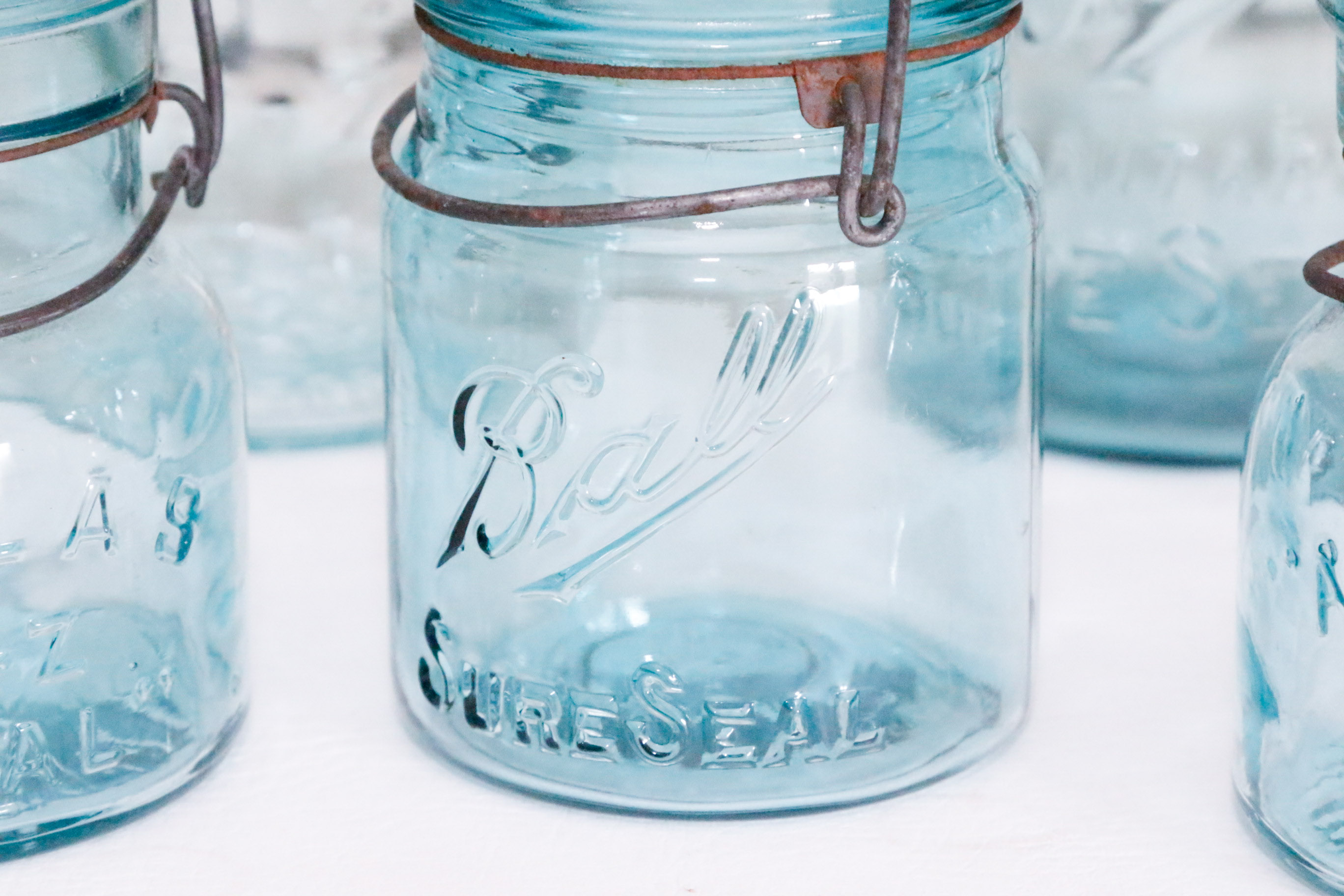 Collection of Nine Vintage Ball and Atlas Mason Jars