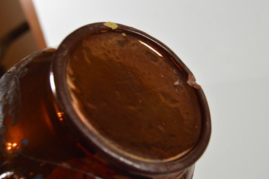 Two Copper Luster Pitchers