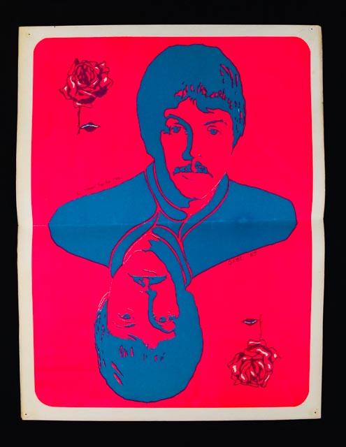 Set of Four Vintage Black Light Posters of The Beatles '67