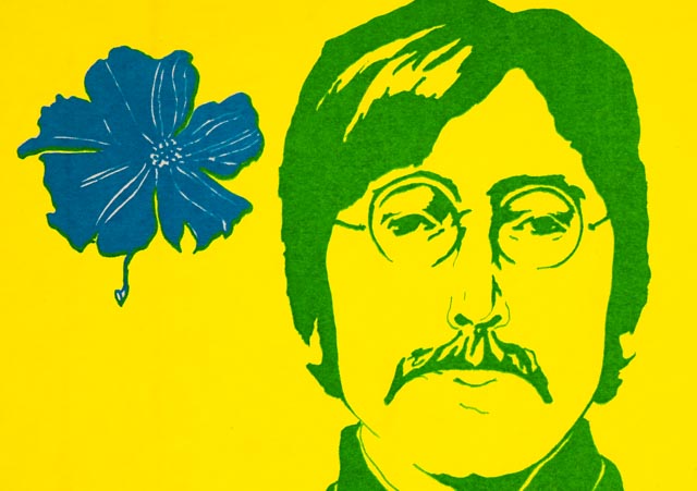 Set of Four Vintage Black Light Posters of The Beatles '67