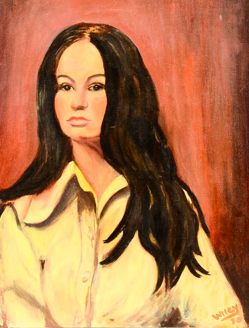 Irene Wiley Oil on Canvas Board Portrait