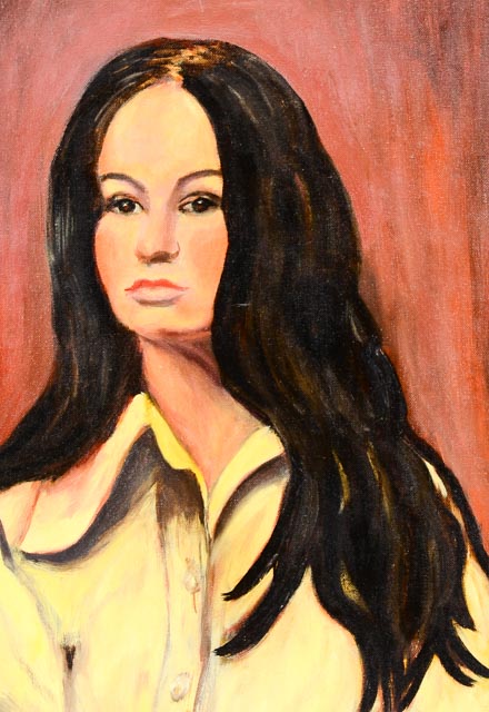 Irene Wiley Oil on Canvas Board Portrait