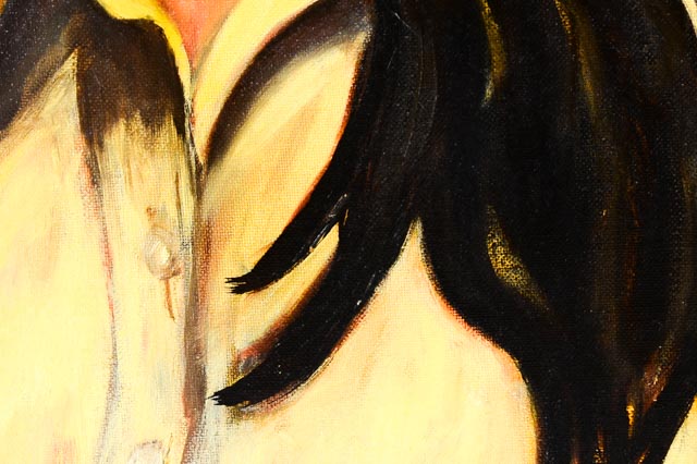 Irene Wiley Oil on Canvas Board Portrait