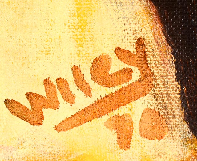 Irene Wiley Oil on Canvas Board Portrait