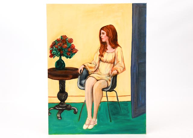 Irene Wiley Oil on Canvas Board Portrait