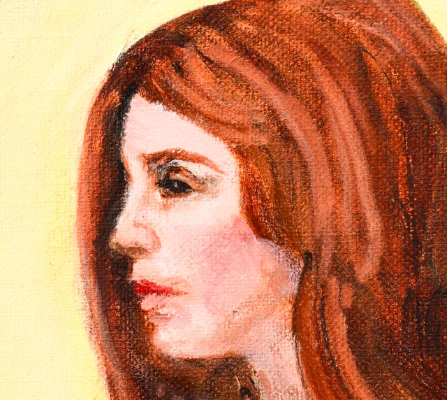 Irene Wiley Oil on Canvas Board Portrait