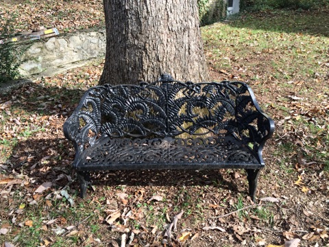 Antique Coalbrookdale Style Cast Iron Garden Bench