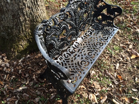 Antique Coalbrookdale Style Cast Iron Garden Bench