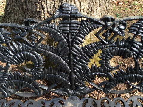 Antique Coalbrookdale Style Cast Iron Garden Bench