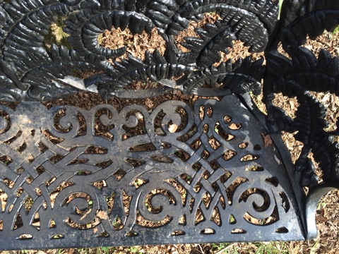 Antique Coalbrookdale Style Cast Iron Garden Bench