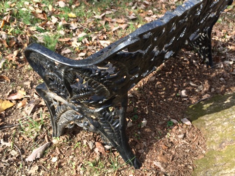 Antique Coalbrookdale Style Cast Iron Garden Bench