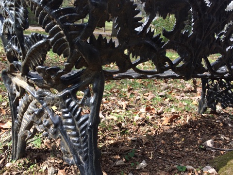 Antique Coalbrookdale Style Cast Iron Garden Bench