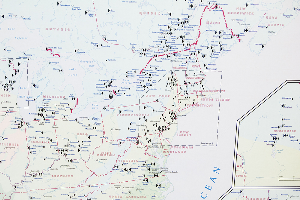 "Pulp & Paper Mills in the U.S. and Canada" Map