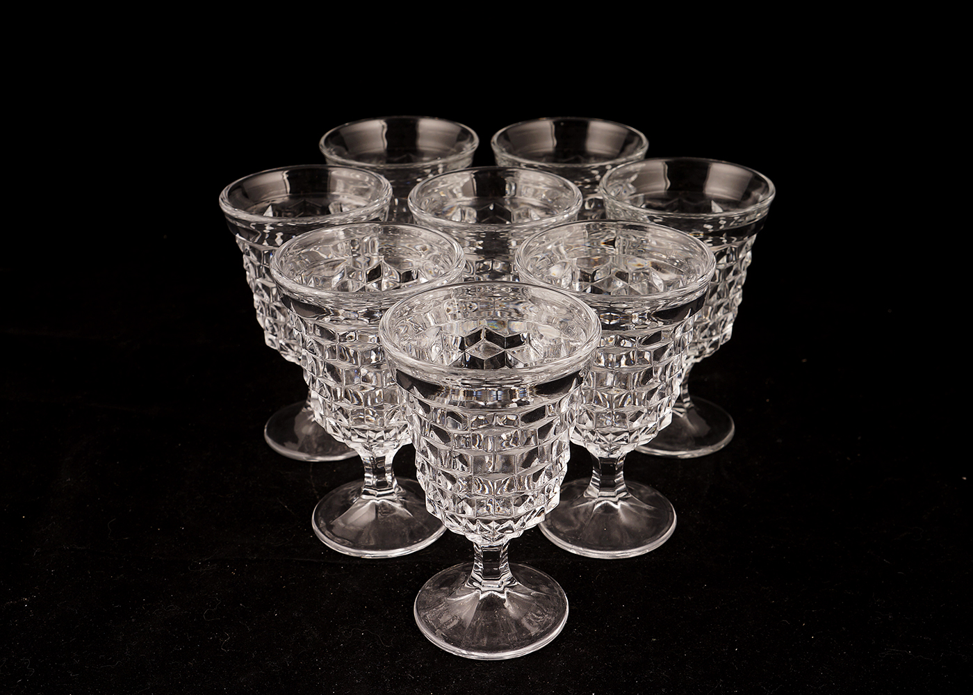 Fostoria "American" Pattern Bordeaux Wine Glasses