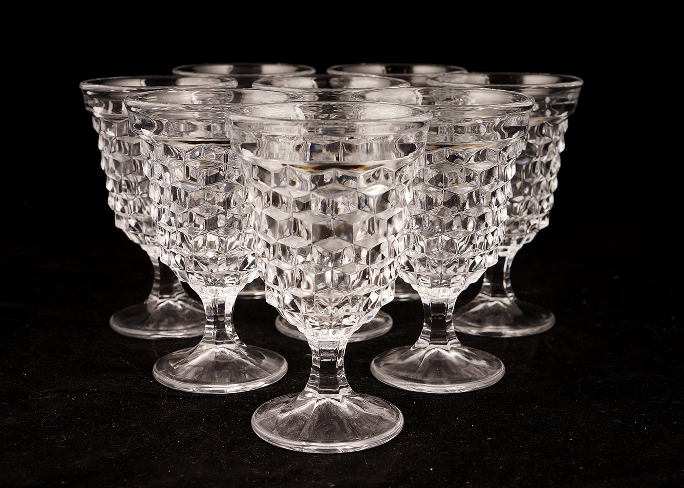 Fostoria "American" Pattern Bordeaux Wine Glasses