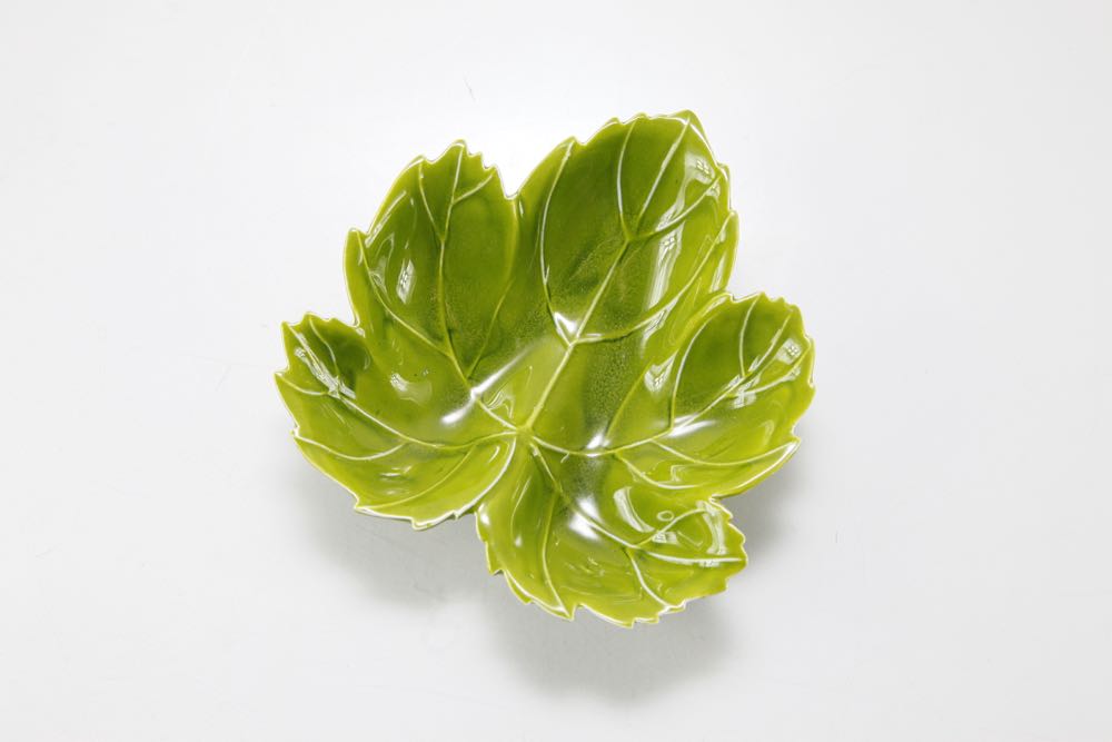 Vintage McCoy Vase and Leaf Dish