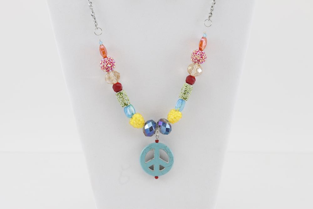 Peace Necklace and Earrings Set