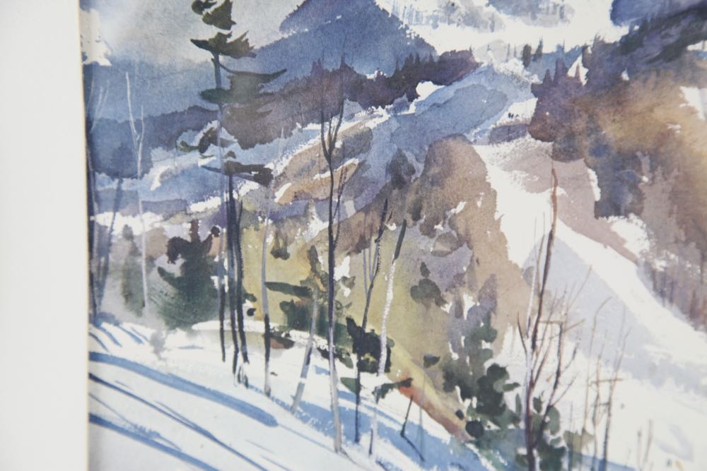 Vintage Cecile Johnson Ski Lithograph