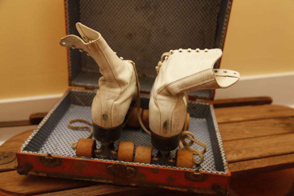 Vintage Hyde Women's Rollerskates and Sled