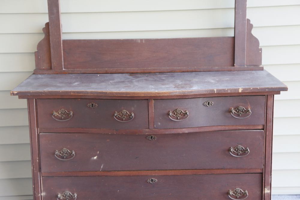 Antique Victorian Oak Project Dresser