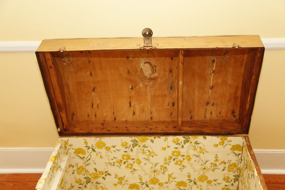 Gold Camelback Metal Trunk