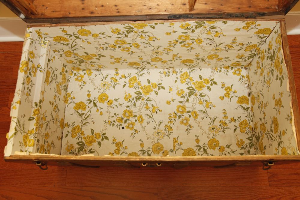 Gold Camelback Metal Trunk