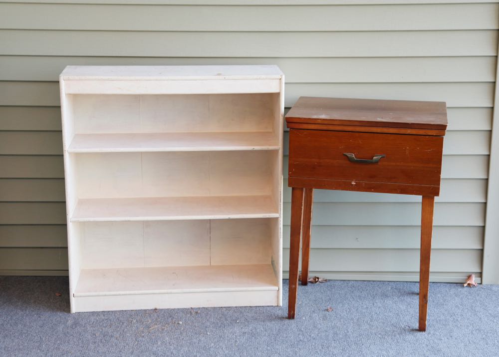 Project Sewing Machine Table and Bookshelf