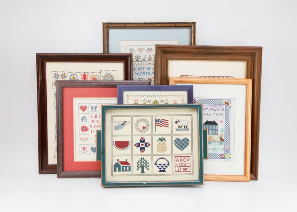 Collection Of Cross Stitch Samplers