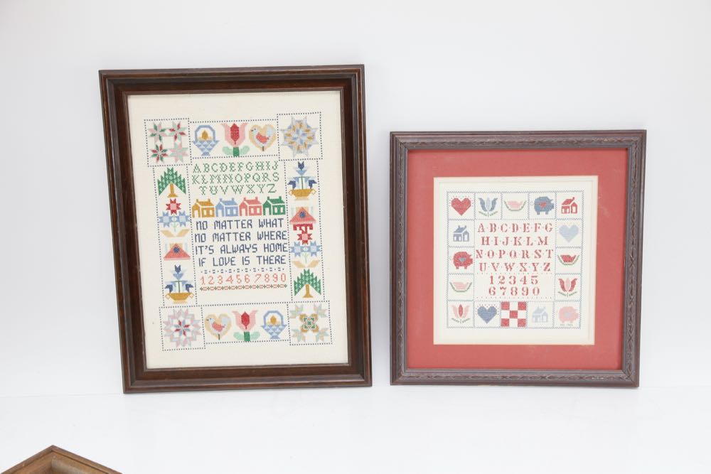 Collection Of Cross Stitch Samplers