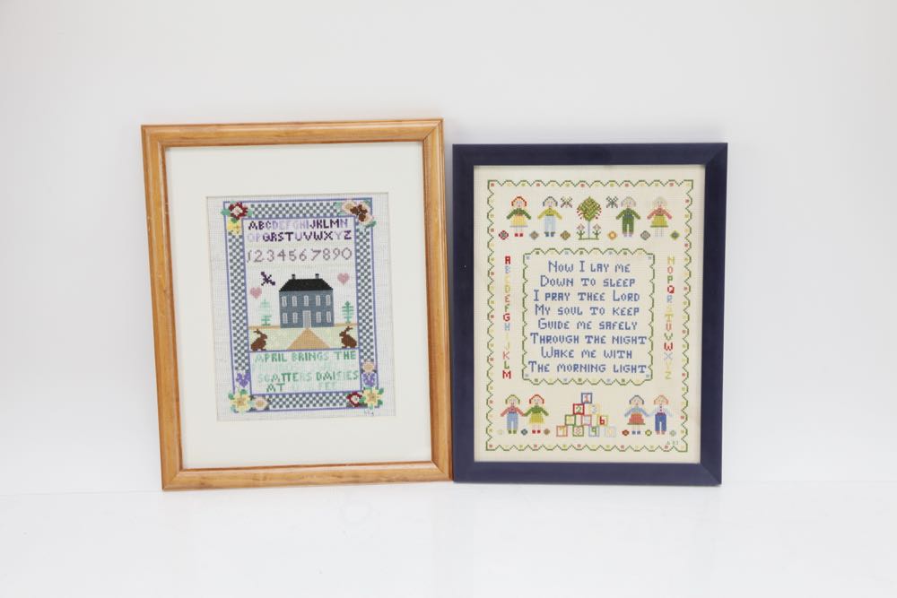 Collection Of Cross Stitch Samplers