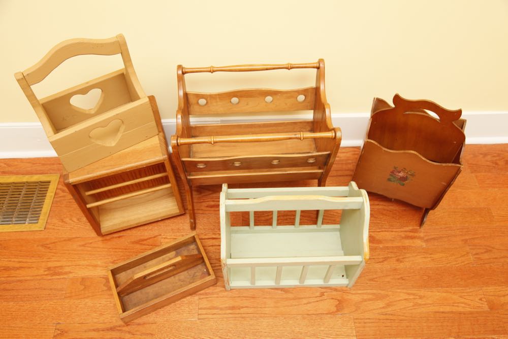 Collection of Wooden Magazine Racks