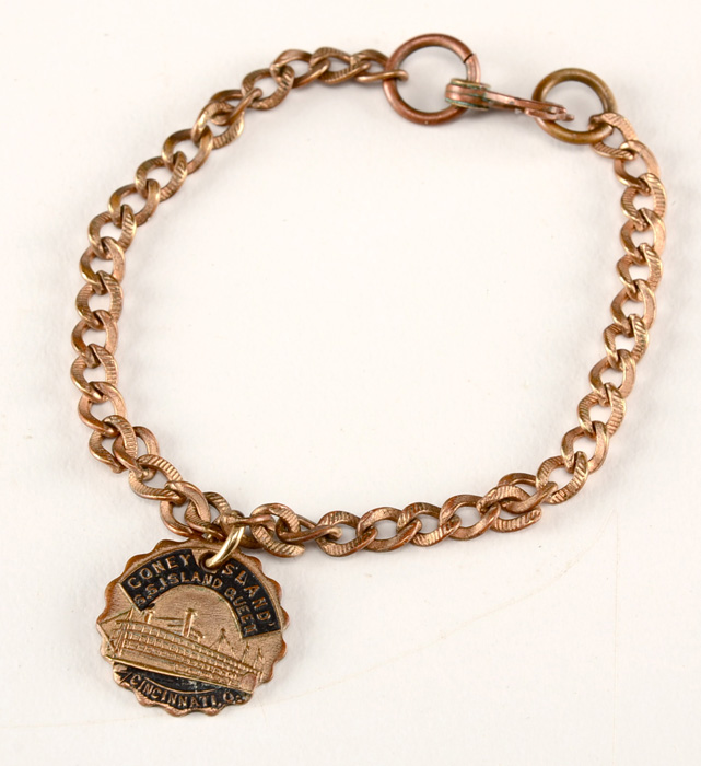 1900 Island Queen Steam Boat Photo And Charm Bracelet