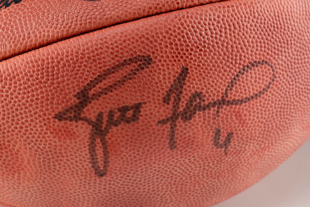 Brett Favre Signed Football with Case  COA