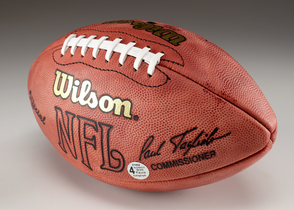 Brett Favre Signed Football with Case  COA